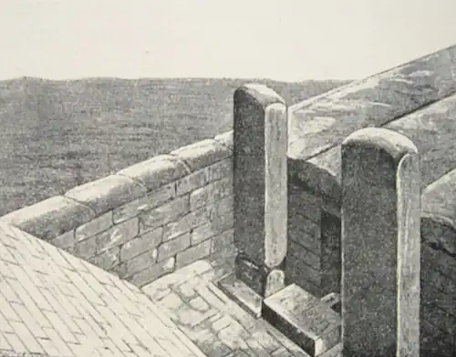 Reconstitution du temple haut de la pyramide rhomboïdaled'après Gaston Maspero.