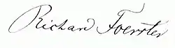 signature de Richard Foerster