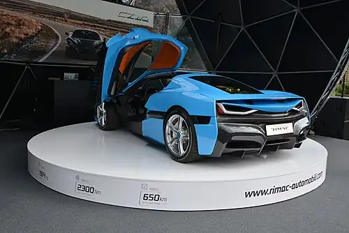 Rimac Nevera, arrière.