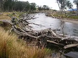 Le rio Lasifashaj à la jonction avec la route J.