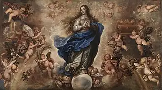 Tableau de Francisco Ricci représentant l'Immaculée Conception.