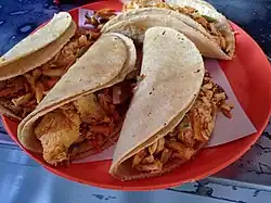 Tacos au poulet rôti, Colonia Condesa, Mexico.
