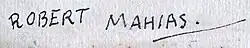 signature de Robert Mahias