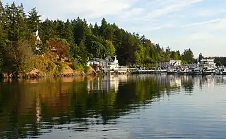 Vue du port de Roche Harbor à San Juan