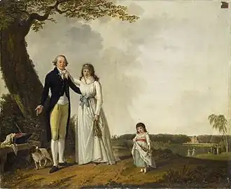 Portrait du comte et de la comtesse de La Roche-Saint-André et de leur fille (1797), Paris, musée du Louvre.