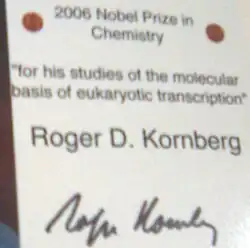 signature de Roger Kornberg