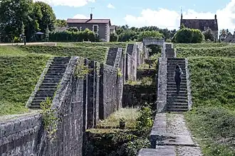 Détail de l'échelle d'écluses.