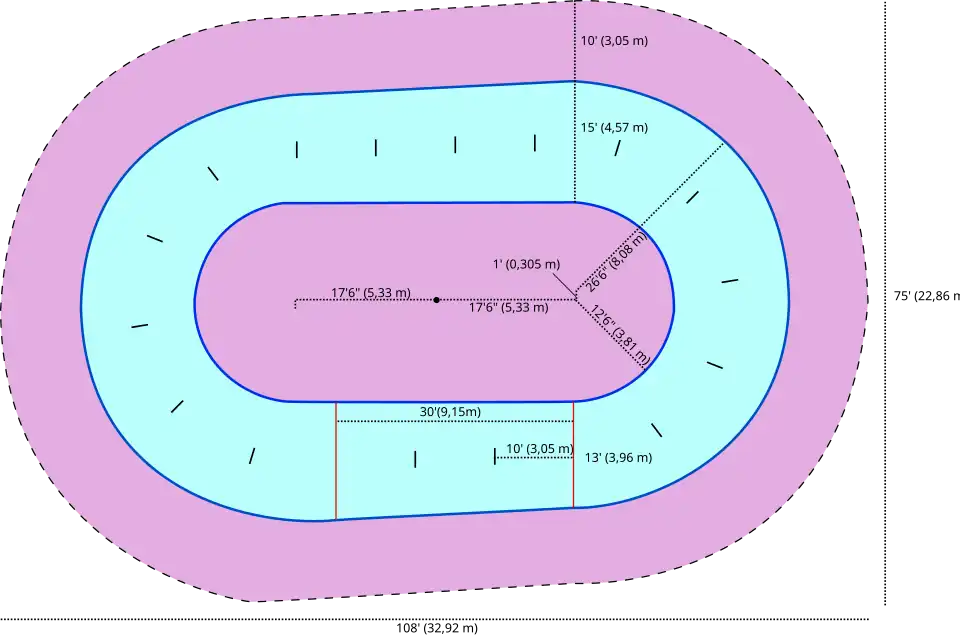 La piste de roller derby