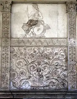 Ara pacis, détails des sculptures, la déesse Rome