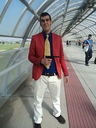 Cosplay d'Arsène Lupin III à la convention :Romics&nbsp;(en) en 2016.