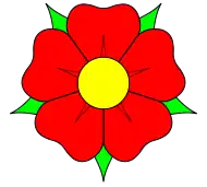 Rose héraldique.