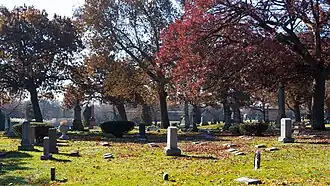 Sépultures du cimetière.