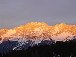 L'alpenglow sur le Catinaccio.