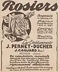 Publicité pour les établissements Pernet-Ducher, en 1930, du temps de J. Gaujard.