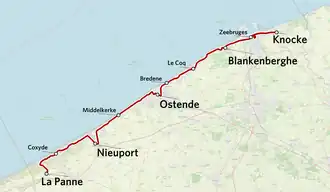 Itinéraire du tramway.