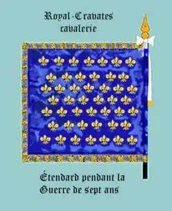 régiment Royal-Cravates cavalerie, revers (pendant de la Guerre de sept ans)