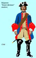 régiment Royal-Piémont cavalerie de 1740 à 1757