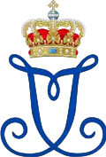 Monogramme de la reine Ingrid de Danemark.