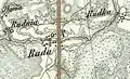 Ruda sur la carte Reymann du XIXe&nbsp;siècle.