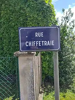 plaque avec un odonyme lorrain