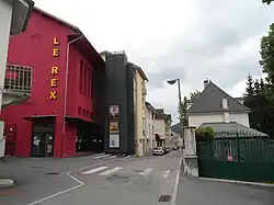 La rue du Lycée Polonais et le cinema "Le Rex"