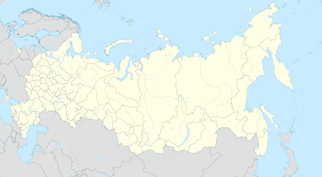 Localisation de Plessetsk sur le territoire de la Russie (en jaune)