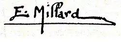 signature d'Ernest Jean-Marie Millard