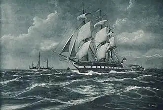 illustration de SMS Niobe (1861)