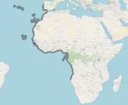 Carte de distribution de S. marmoratus d'après l'UICN en 2025