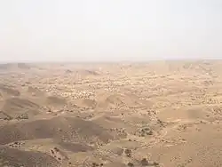 Paysage du gouvernorat de Tataouine (sud de la Tunisie).