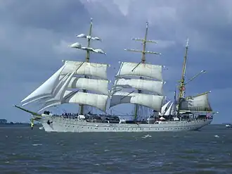 Le Gorch Fock II (voilier-école de la marine allemande)