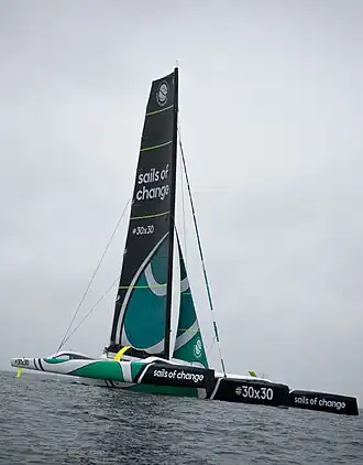 illustration de Maxi-trimaran Banque populaire V