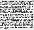 Article du journal L'Ouest-Éclair décrivant les inondations de janvier 1936 à Saint-Congard.