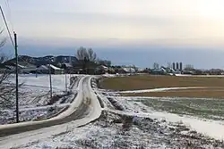 Vue de Saint-Germain-de-Kamouraska depuis le rang du Mississippi, décembre 2024