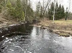 Rivière au Lard, chemin forestier privé