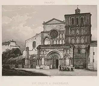 Façade en 1841, avant les travaux de restauration.
