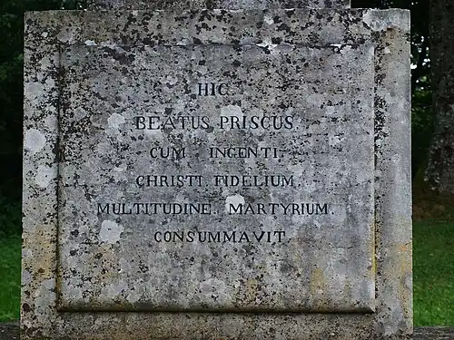 Plaque commémorative saint Prix