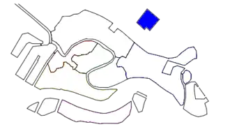 Carte de l'île San Michele.