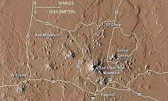 Modèle numérique de terrain des pics San Francisco.