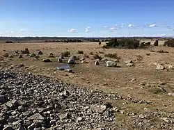 Extérieur du mur d'enceinte sur le côté ouest.