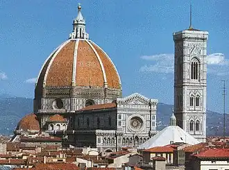 La cathédrale Santa Maria del Fiore (Sainte Marie de la Fleur) et le campanile de Giotto.