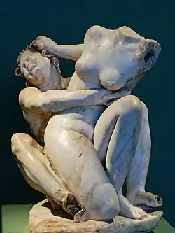 Satyre et nymphe. Interprétation romaine d'un modèle hellénistique de l'école de Pergame du IIe ou Ier&nbsp;siècle. H. 60&nbsp;cm. Centrale Montemartini
