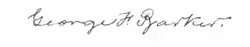 signature de George Frederick Barker
