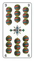 Neuf de grelot, jeu au portrait saxon.