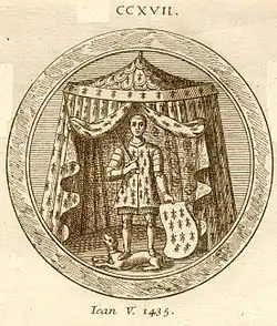 Jean de Montfort dit « Jean V de Bretagne le Sage » (1389-1422), seigneur de La Bénate de 1437 à ????.