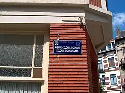 Plaque de rue à Bruxelles.