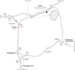 Schéma du complexe ferroviaire de Toul