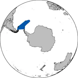 Carte de la mer de Scotia.