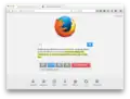 Firefox 42 sous OS X El Capitan (2015).