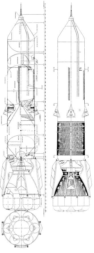 Vue interne et externe du lanceur